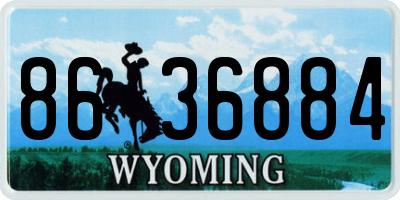 WY license plate 8636884