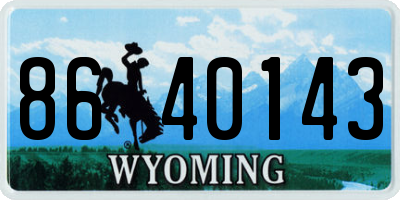 WY license plate 8640143