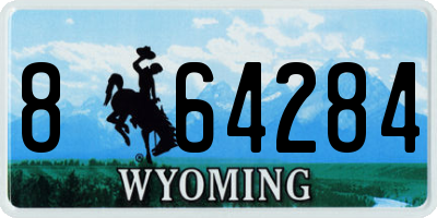 WY license plate 864284