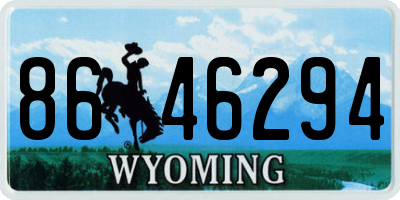 WY license plate 8646294