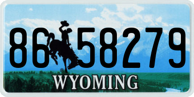 WY license plate 8658279