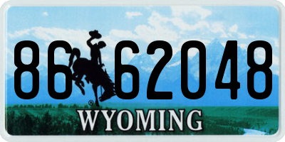 WY license plate 8662048