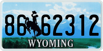WY license plate 8662312