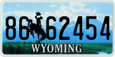WY license plate 8662454