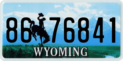 WY license plate 8676841