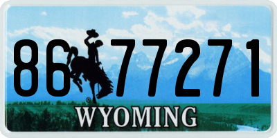 WY license plate 8677271