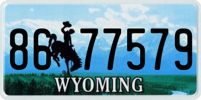 WY license plate 8677579