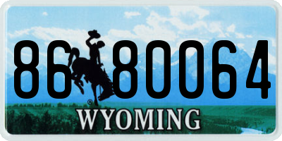 WY license plate 8680064