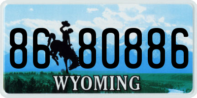 WY license plate 8680886