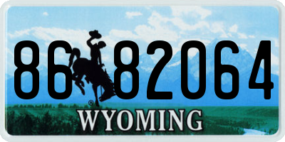 WY license plate 8682064