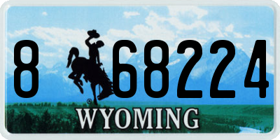 WY license plate 868224