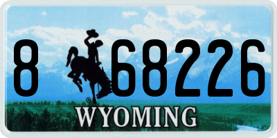 WY license plate 868226