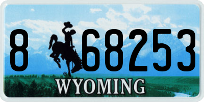 WY license plate 868253