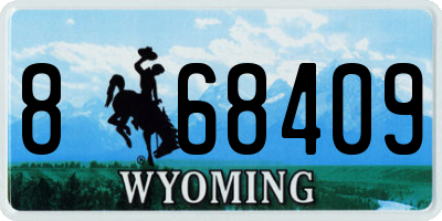 WY license plate 868409