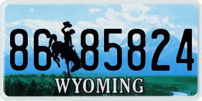 WY license plate 8685824