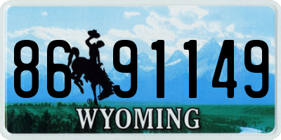WY license plate 8691149