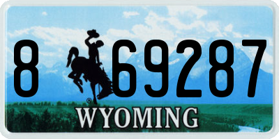 WY license plate 869287