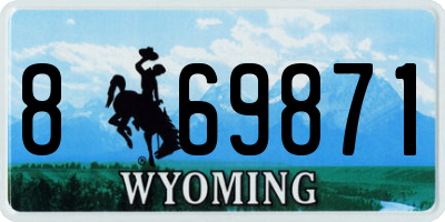 WY license plate 869871