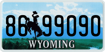 WY license plate 8699090