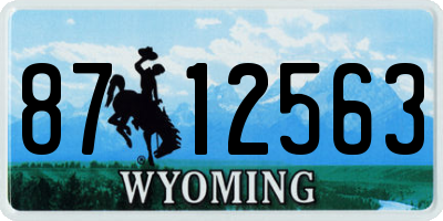 WY license plate 8712563