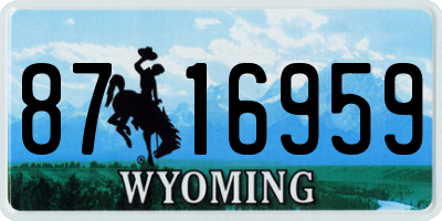 WY license plate 8716959
