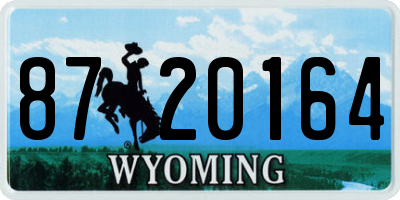 WY license plate 8720164