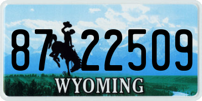 WY license plate 8722509