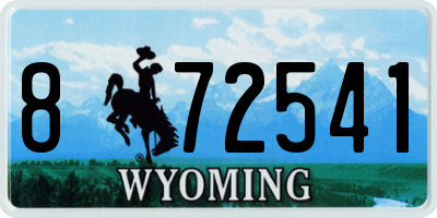 WY license plate 872541