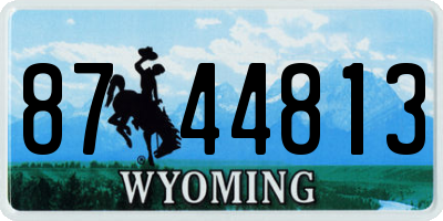 WY license plate 8744813