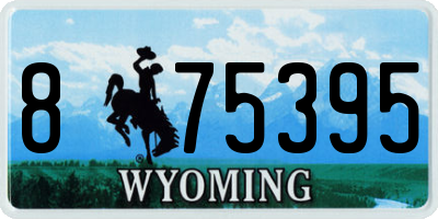 WY license plate 875395