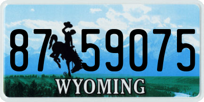 WY license plate 8759075