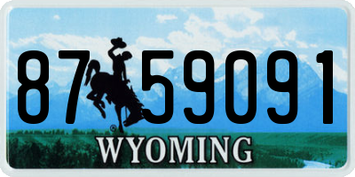 WY license plate 8759091