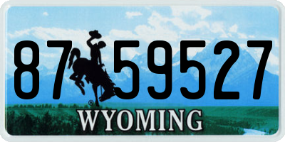 WY license plate 8759527