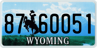 WY license plate 8760051