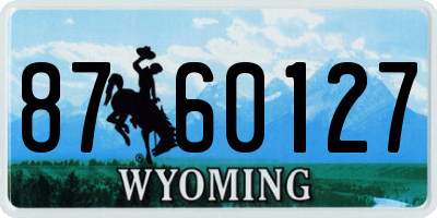 WY license plate 8760127