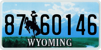 WY license plate 8760146