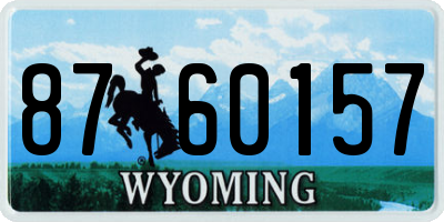 WY license plate 8760157