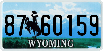 WY license plate 8760159
