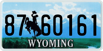 WY license plate 8760161