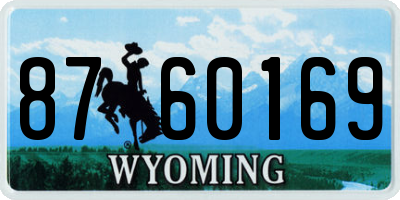 WY license plate 8760169