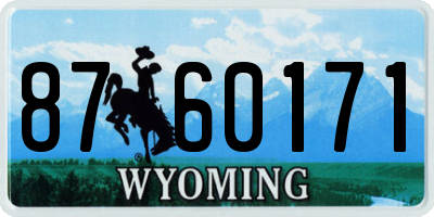WY license plate 8760171