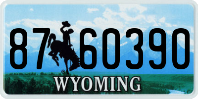 WY license plate 8760390
