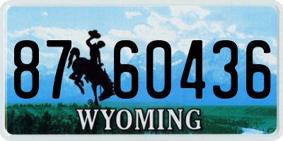 WY license plate 8760436