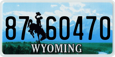 WY license plate 8760470