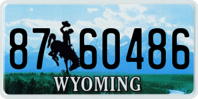 WY license plate 8760486