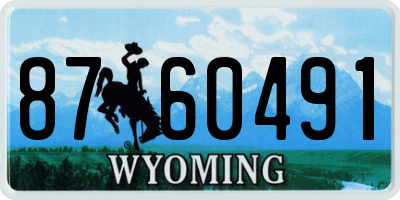 WY license plate 8760491