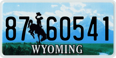 WY license plate 8760541