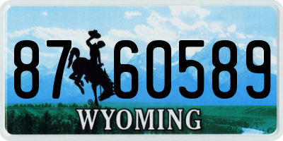 WY license plate 8760589