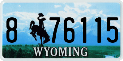 WY license plate 876115