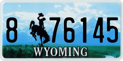 WY license plate 876145